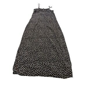 Weekend Los Angeles Maxi Dress Womens Medium Black Daisy Floral Boho D1217RWK